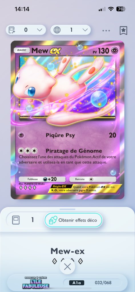 TitusFlavius__'s tweet photo. @PokemonTCGP_FR En 7/8 boosters https://t.co/ViV0jf4DVg