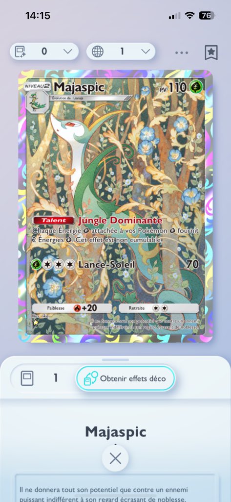 TitusFlavius__'s tweet photo. @PokemonTCGP_FR En 7/8 boosters https://t.co/ViV0jf4DVg
