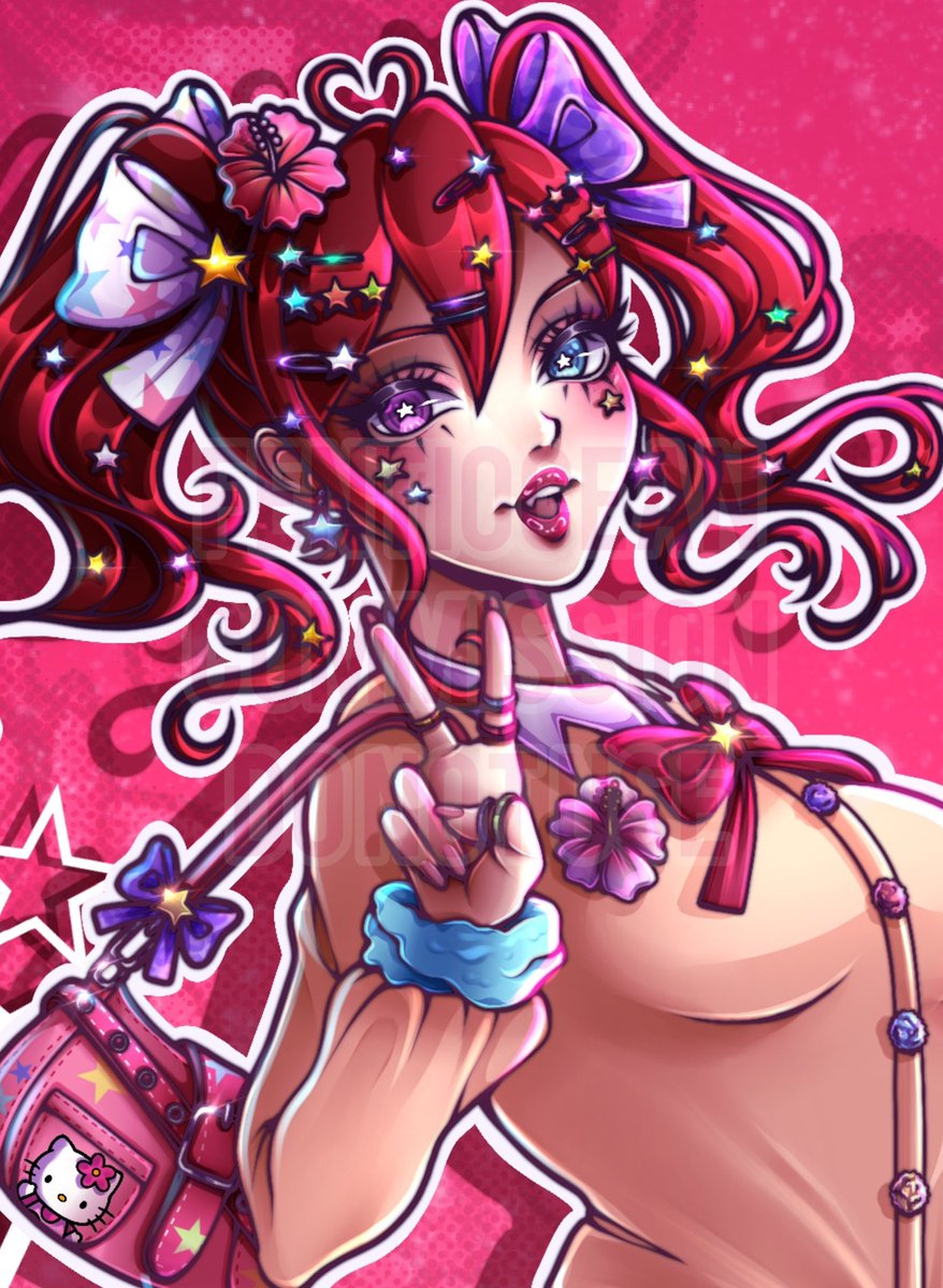 Recent commission for anonymous 🌺💕 #gyaru #galismind #artcommissions #occommission