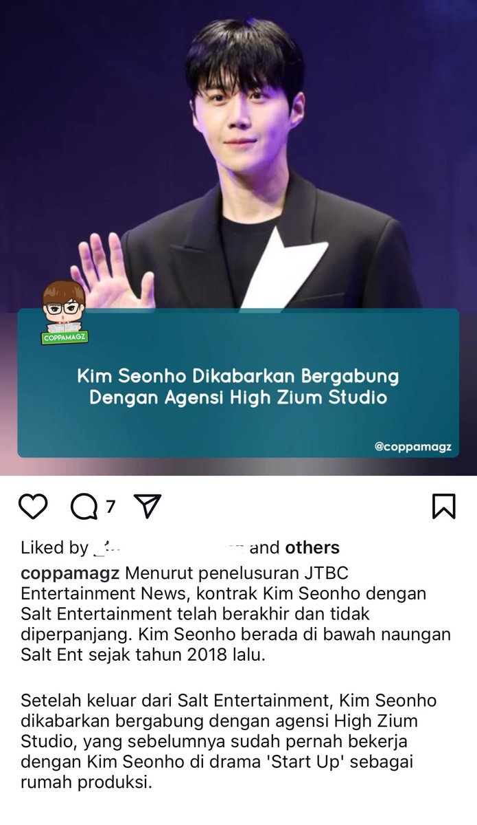 kdrama_menfess's tweet photo. •kdm• Aktor Kim Seonho mengakhiri kontrak dengan Salt Ent bergabung ke Agency High Zium Studio https://t.co/YkXVU7SbxD
