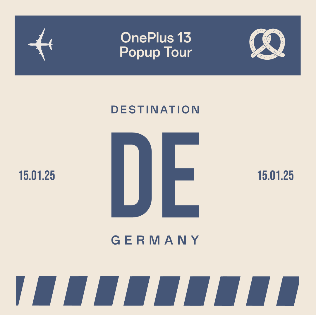 Bereit, Düsseldorf? Wir bringen die OnePlus 13 Pop-up Tour diesen Januar in deine Stadt! 🌍✨
📍 Zielort: Stilwerk Düsseldorf, Grünstr. 15 · 40212 Düsseldorf
🗓️ Abfahrtsdatum: 15. Januar 2025
⏰ Boarding-Zeit: Ab 13:00 Uhr
#OnePlusPopUp #FortheExplorers