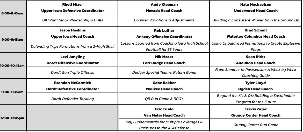 Jefferson Coaches Clinic (@jeffersonclinic) on Twitter photo π¨ Tentative Saturday Lineup π¨
Weβre fired up for this group! ππ₯
Weβll release the Friday Night lineup at <a href="/power_lift/">Power Lift</a> and sign up info this Friday! π¨ Tentative Saturday Lineup π¨
Weβre fired up for this group! ππ₯
Weβll release the Friday Night lineup at <a href="/power_lift/">Power Lift</a> and sign up info this Friday!