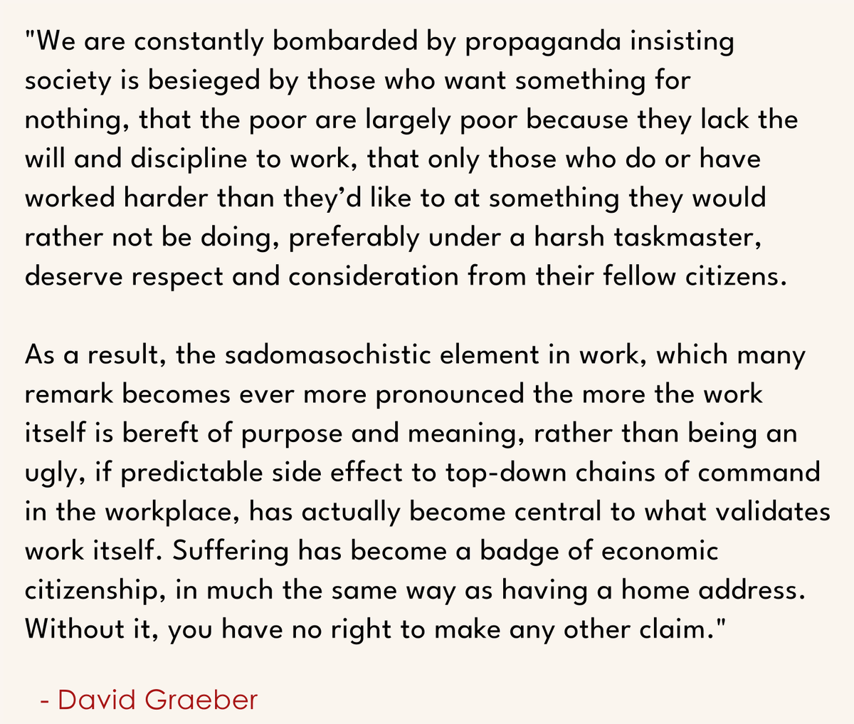 Graeber_social's tweet photo. Work in Modern Capitalism is not so fun (to say the least). https://t.co/vSfX2JRL1d