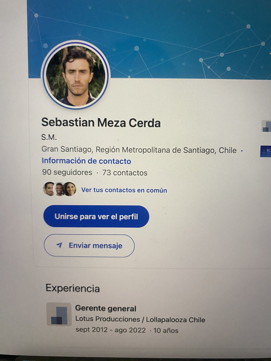 <a href="/Panshopero/">panshopero</a> Una búsqueda rápida y sale que el representante de Livetickets spa es Sebastián Meza Cerda y si buscai ese nombre en linkedin sale el gerente general de Lotus. Hahahaha.