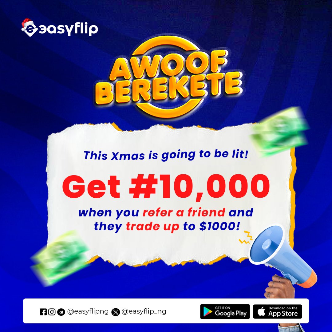 Easyflip_NG's tweet photo. There is no better way to make #extracash this festive season famπ Join #easyflip_NG team and get 10k instantly when you refer a friend!π₯π₯𧨠Hurry on to the app or download the app now to get started!
-
https://t.co/aPKRMCfUkc
-
#easyflip #easyflipng #crypto #CryptoTrading https://t.co/FLg1pL2Dys