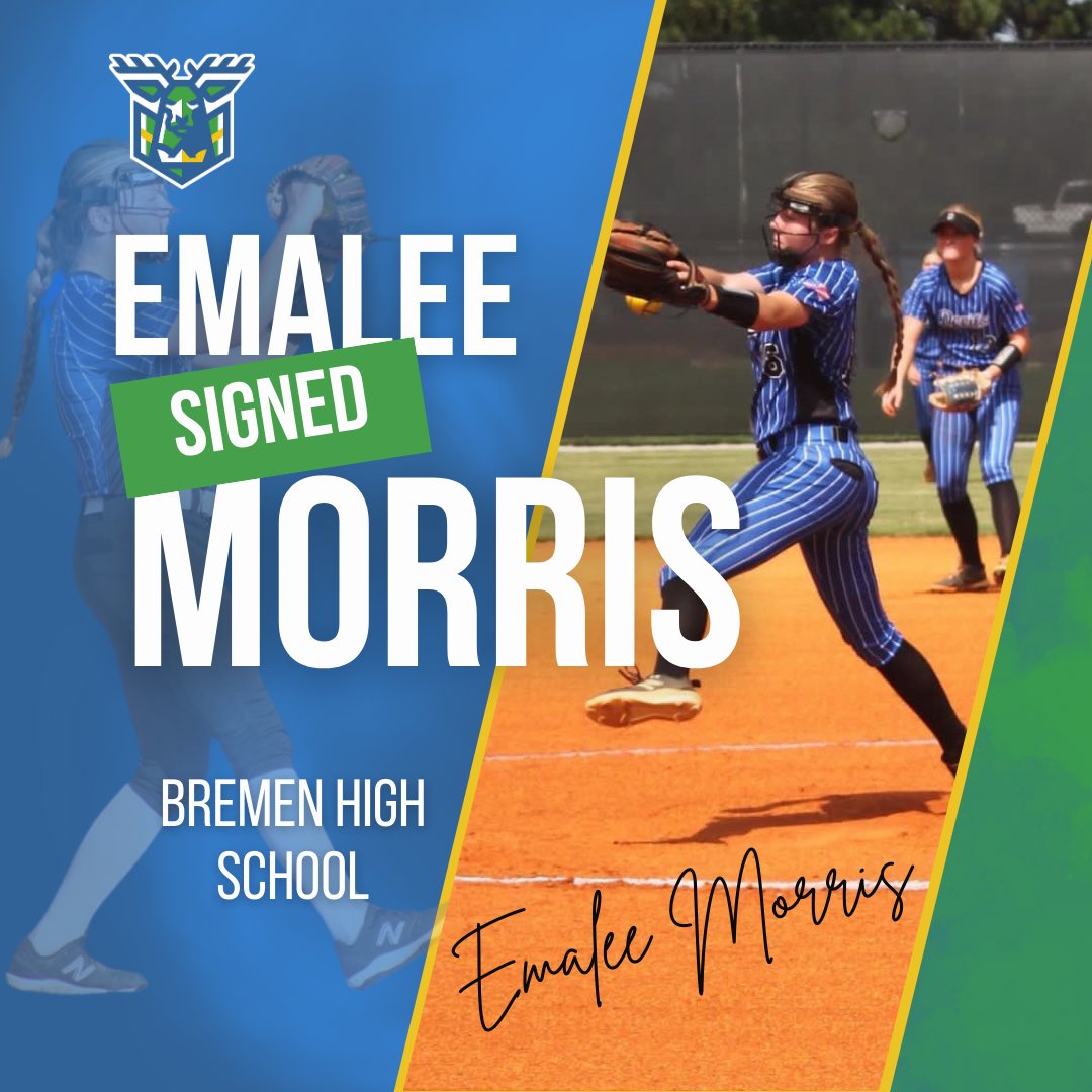 GSCSoftball's tweet photo. Emalee Morris and Sarah Morris from Bremen HS round out our 2025 signing class! Excited to have these talented sisters join the Highlanders! 🦌 #BremenToGSC #StagStrong https://t.co/bZqmJCEo5s