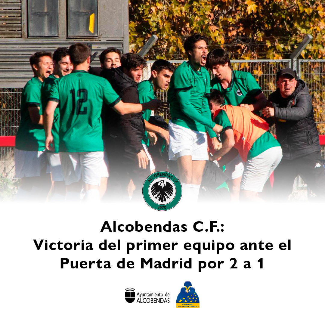 ⚽ Victoria del primer equipo del <a href="/ADAlcobendas/">Alcobendas CF</a> ante el Puerta de Madrid por 2-1 en el Estadio Luis Aragonés.

#AlcobendasDeporte #AlcobendasCF #AlcobendasCiudadEuropeadelDeporte2025