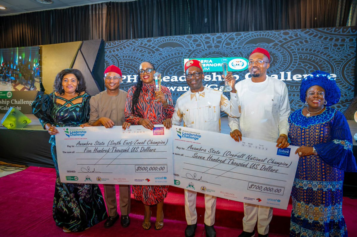 Celebrating leadership in 🇳🇬 PHC

Honored to support the #PHCLeadershipChallenge Fund 2.0 Gala, identifying 12 winning states through rigorous data verification and performance assessments. 

🏆Congrats to Anambra: Best Overall State
Process &amp; results: bit.ly/3ZJcHmG