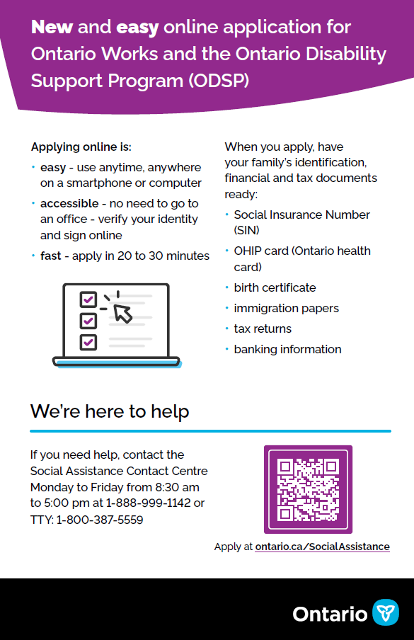 StThomasSocial1's tweet photo. ‼️ Did you know that you can apply for Ontario Works and ODSP online? Just make sure to have the below documents ready. 

Apply at https://t.co/UtnqXFwJ7y https://t.co/iDrkmAs4I5