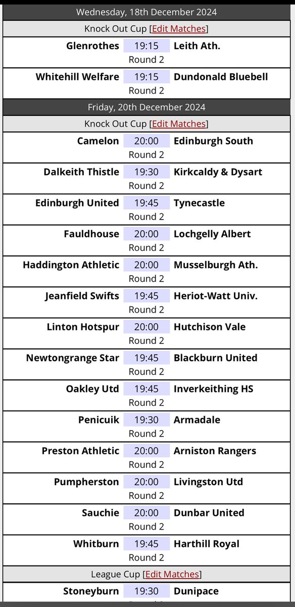 East Of Scotland Football Development League tweet media