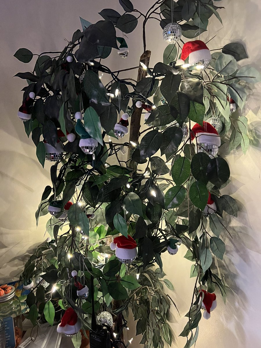 sandra_donaghue's tweet photo. When you show up &amp; someone swaps your regular disco 🪩 balls with Christmas 🎄 disco 🪩 balls 🧑‍🎄 
The magic of Christmas is real 
#Christmas #SantaSpirit https://t.co/6QLgY67JQg