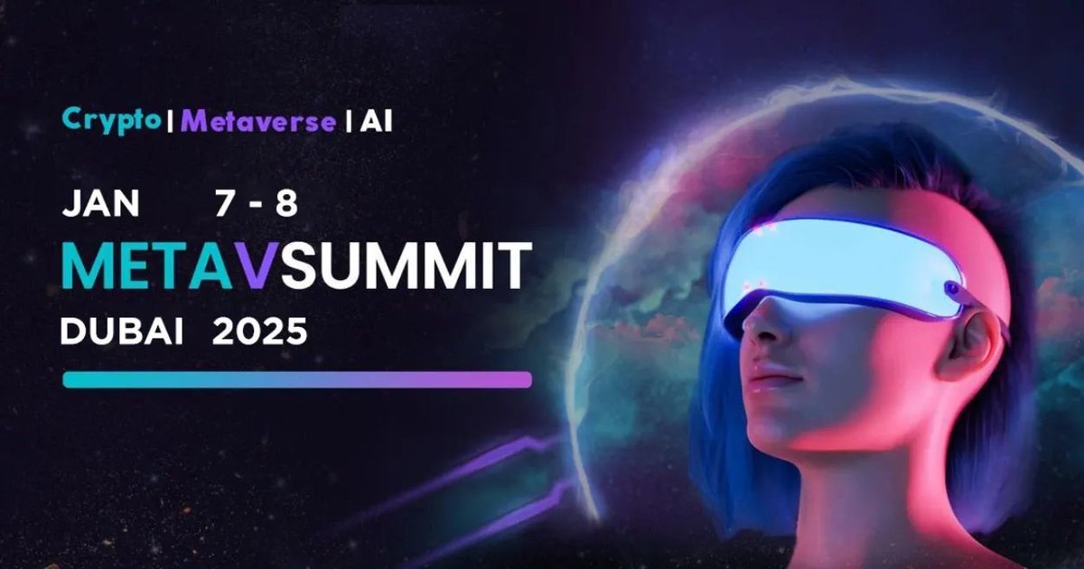 CoinpediaEvents's tweet photo. π‘ Donβt miss METAVSUMMIT Dubai 2025 on January 7-8, 2025!
Explore opportunities in the metaverse and blockchain. π Dubai, UAE. @dmsummits
#METAVSUMMIT #CoinpediaEvents #Upcomingevents
https://t.co/YuY7tJZiV3 https://t.co/UsvAgpU9H8