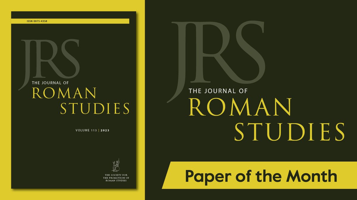 The Paper of the Month from Journal of Roman Studies is 'The intellectual and social world of Martius Valerius' by Ruurd Nauta, available #openaccess!

📚 cup.org/3VAJN6T

#classicstwitter #JRS <a href="/TheRomanSoc/">Roman Society</a> #PaperOfTheMonth