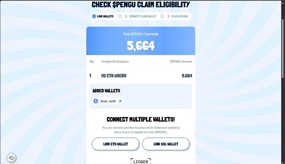 Pudgy Penguins Airdrop Claim! Check EVM and SOL wallet:  https://t.co/SY7Y3jzT7q Eligibility includes Pudgy NFT holders, selected  NFT communities, Solana and ETH OG users, Clusters holders, and more.