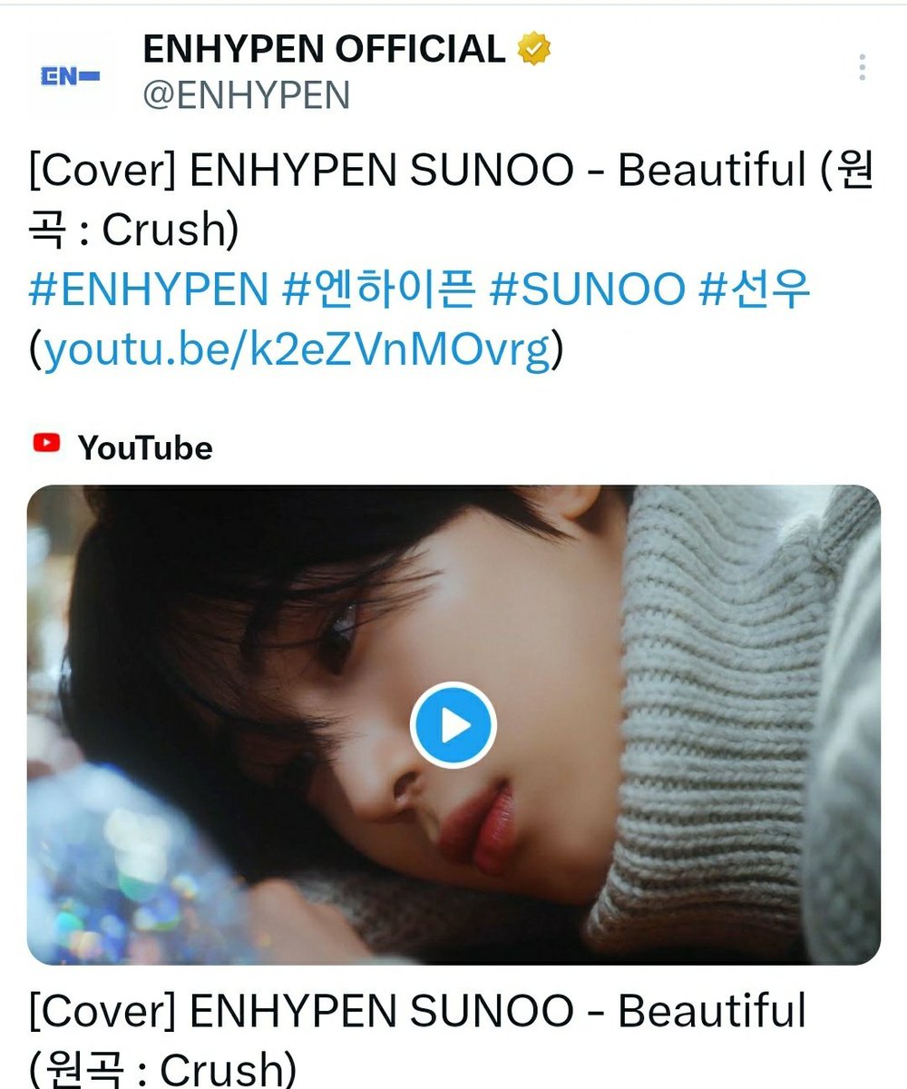 streamforsunoo's tweet photo. Sunoo set two major goals for himself this year: to play the piano for his fans and to release a cover. 

Today, we can proudly say he has achieved both. 

We are extremely happy to accompany him in such special moments and to witness his growth as an artist. Always with Sunoo 💙 https://t.co/cxGbwnOpy0