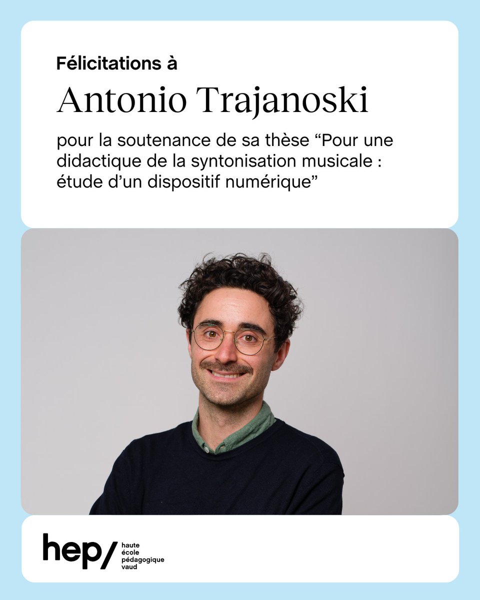 Former à la #musique avec le #numérique.🎶💻 A. Trajanoski, chargé d'enseignement à la HEP Vaud, explore, dans sa #thèse, comment le dispositif #Syntone facilite la #syntonisation musicale. 🔁 Une avancée pour la #formation des #enseignants généralistes!👉 shor.by/c5sL