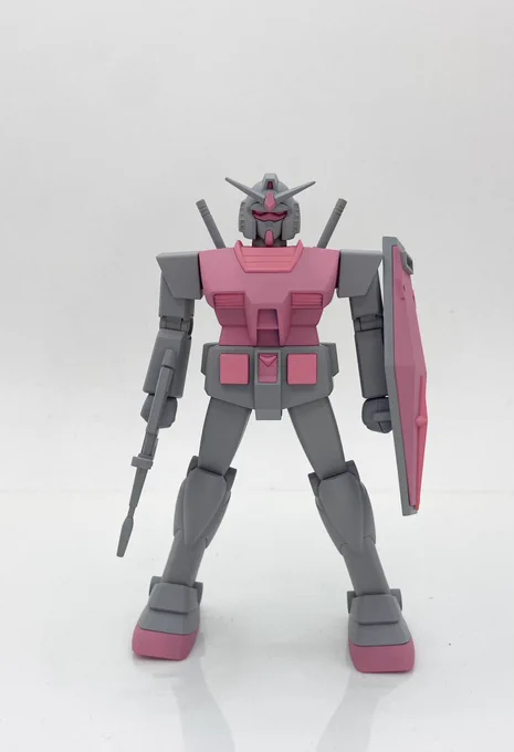 久しぶりの進捗 令和版ベストメカコレクション ガンダム、股関節の開脚と首の角度調整したら立ち姿グッとかっこよくなったぞ こいつは筆塗りで仕上げたいね