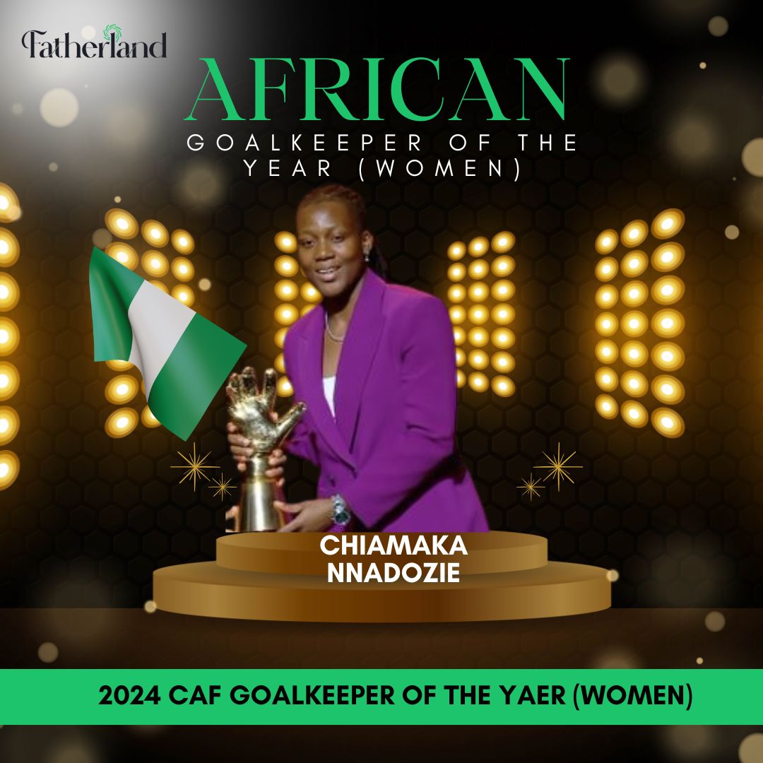 Fatherland_io's tweet photo. Big congratulations to Ademola Lookman, our CAF Player of the Year, and Chiamaka Nnadozie, the Goalkeeper of the Year!

Your achievements light up the path of African excellence.💫

https://t.co/Tm6pHL5aAP

#CAFPlayerOfTheYear #AdemolaLookman #ChiamakaNnadozie #AfricanChampions https://t.co/qxN9yXHecy