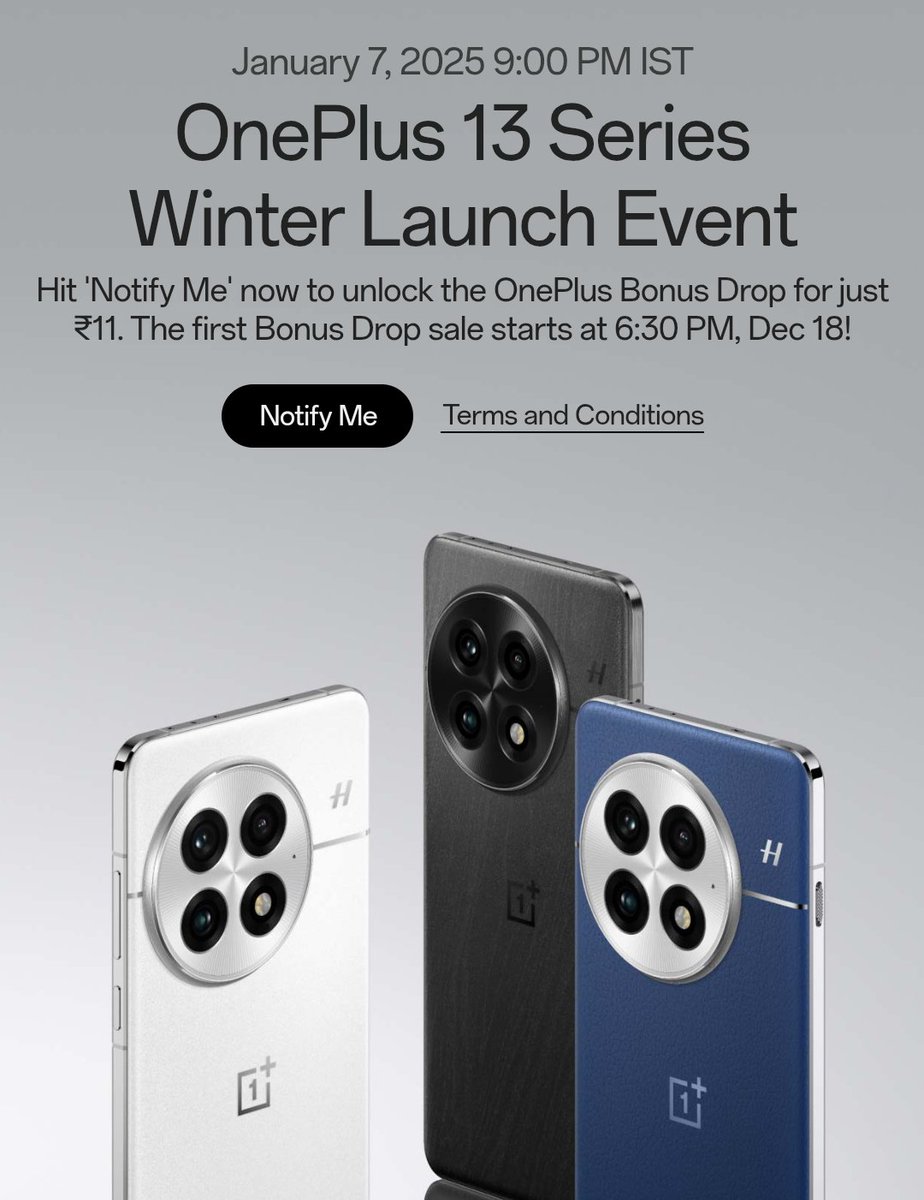 Pranav_patil_03's tweet image. OnePlus just now unveiled the oneplus 13 series release date.
#OnePlus13 Series on January 7, 2025
#7January