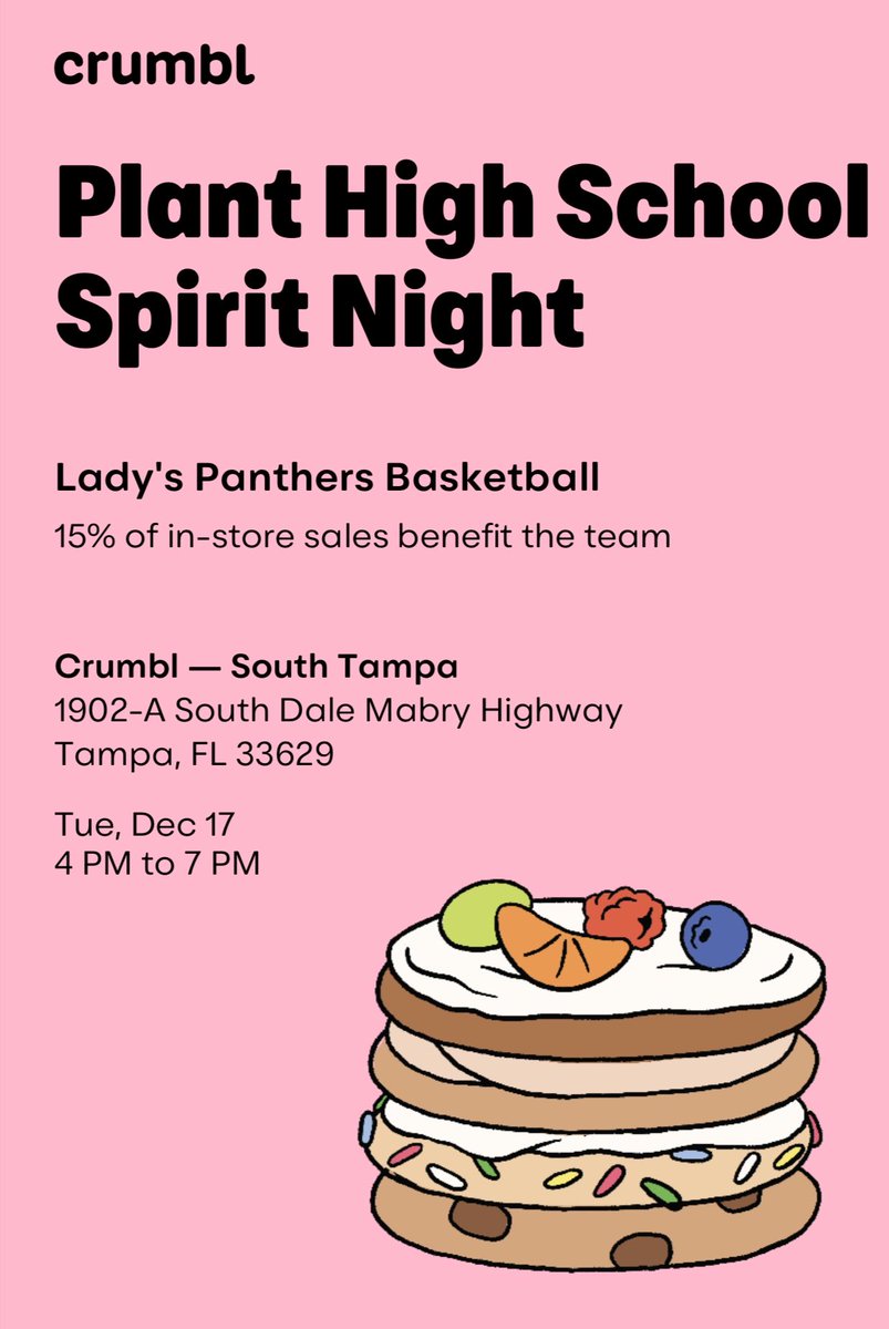 Crumbl tonight for the love of the Lady Panthers ❤️