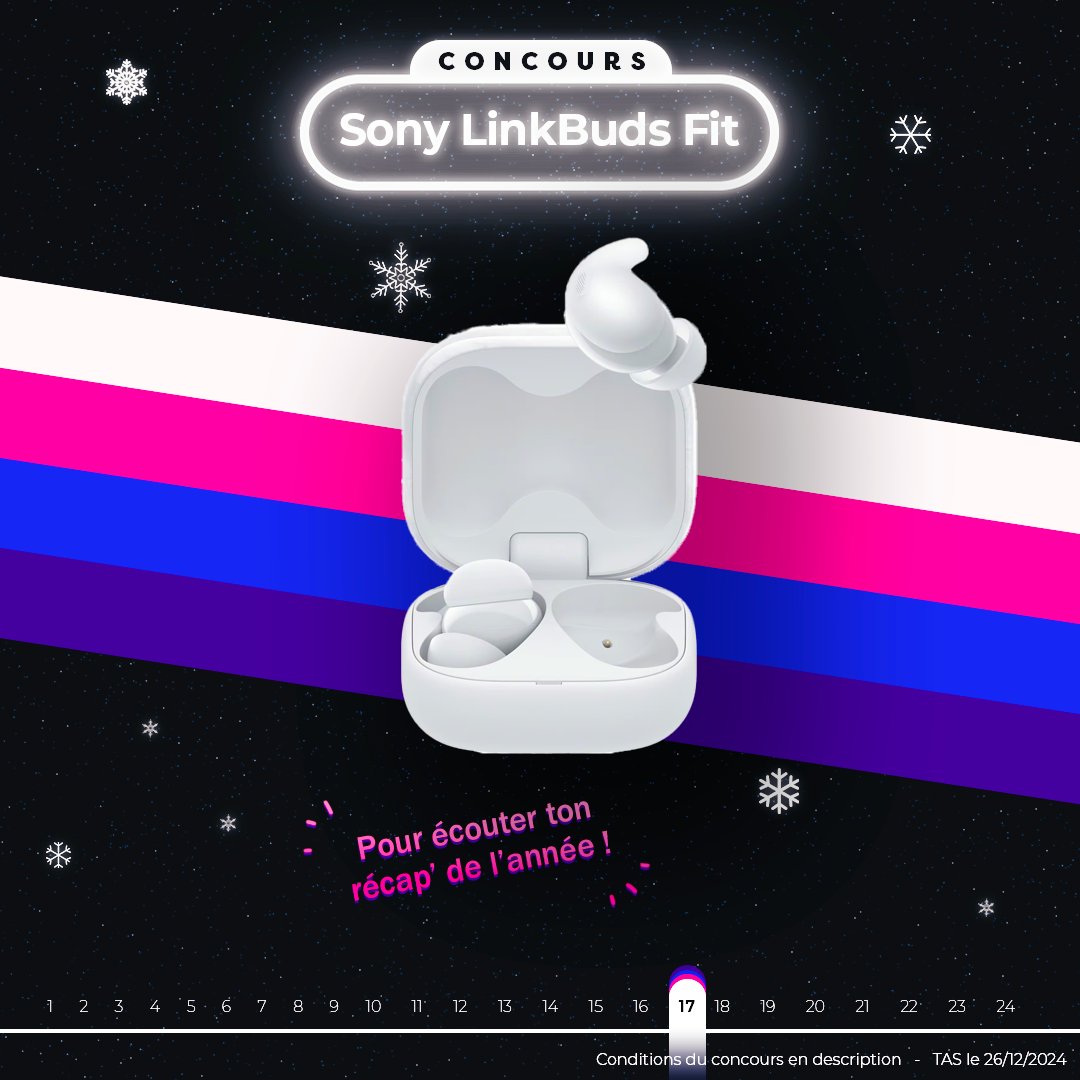 Frandroid's tweet image. #CONCOURS JOUR 17🎄

Gagnez des écouteurs Sony LinkBuds Fit !✨
Pour participer : 
➡️Tweet #FrandroidOffreMoi + des Sony LinkBuds Fit + @SonyFrance 
➡️ RT + Like
➡️ Follow @Frandroid + @SonyFrance