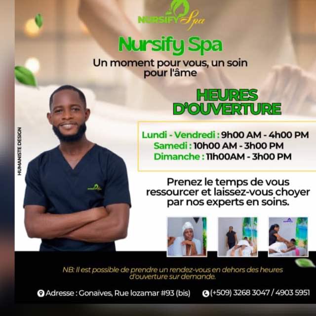 nphysiospa's tweet photo. Vin pran swen vizaj nou, fè kò n pi bèl poi gen ane a nan Nursify Spa.
Moun k ap marye yo, moun ki nan kòtèj yo, marenn ak parenn maryaj yo. Vin fè fasyal ak laminasyon sousi nou nan Nursify Spa.
#NursifySpa #GonayivAyiti https://t.co/HgQtHuYSlT