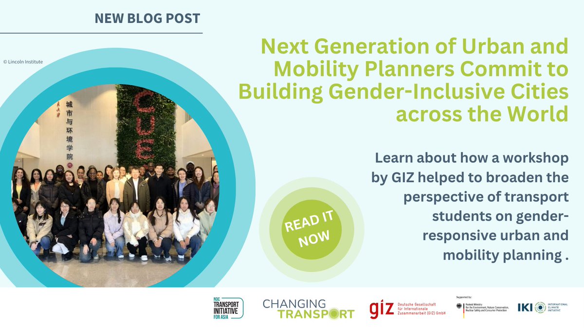 🚆A gender-inclusive approach in urban planning ensures everyone can participate in urban life. 🚲

At a GIZ workshop in Peking, students explored the links between gender, transport and decarbonisation for progressive planning.

Learn more ➡ bit.ly/3DvABun

#NDCTIA