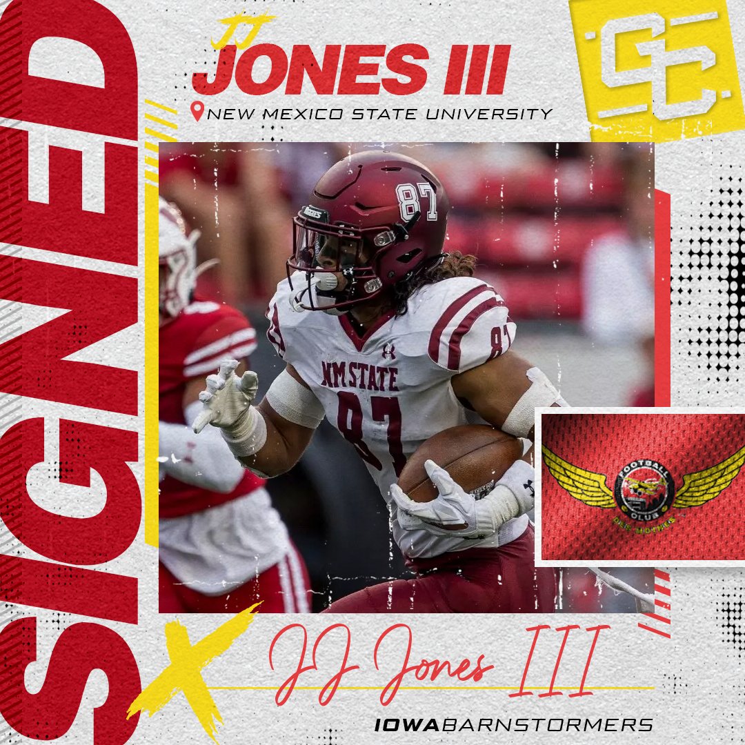 Gridiron_Crew's tweet photo. Congrats to our #TGCathlete TE James Jones III for signing with the Iowa Barnstormers of the IFL. James is looking to compete for the starting gig and help the Barnstormers right the ship. The Barnstormers got themselves a versatile playmaker #thegridironcrew #barnstormers #GoIFL https://t.co/TqzRd4YCJ7