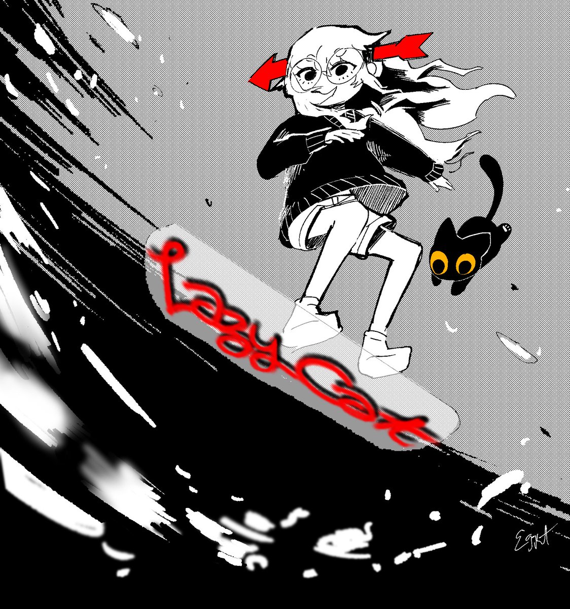 terionip's tweet image. lazy cat #Eve家 #OffScript