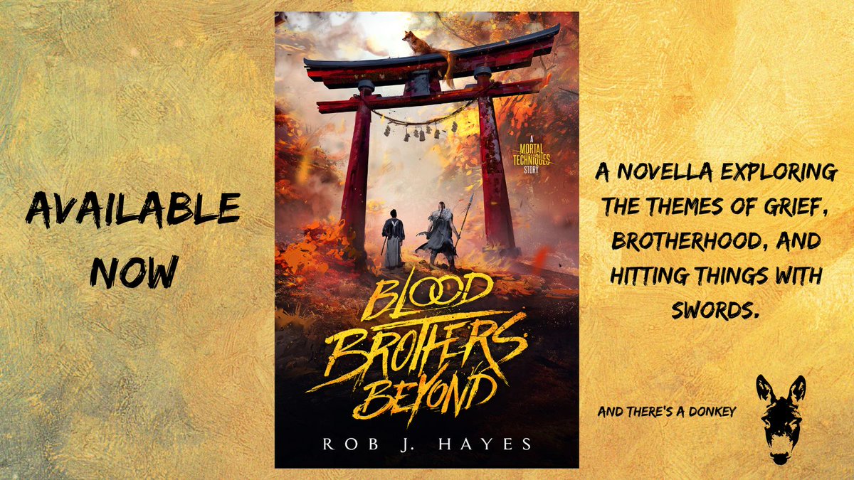 RoboftheHayes's tweet photo. *Ahem* It's time.

Surprise MORTAL TECHNIQUES release!

Blood Brothers Beyond is a new novella set in my Mortal Techniques world. It's full of cool combat, awesome techniques, fun banter, and a few new spirits.

Link in the comments https://t.co/l6m7lQNnA1