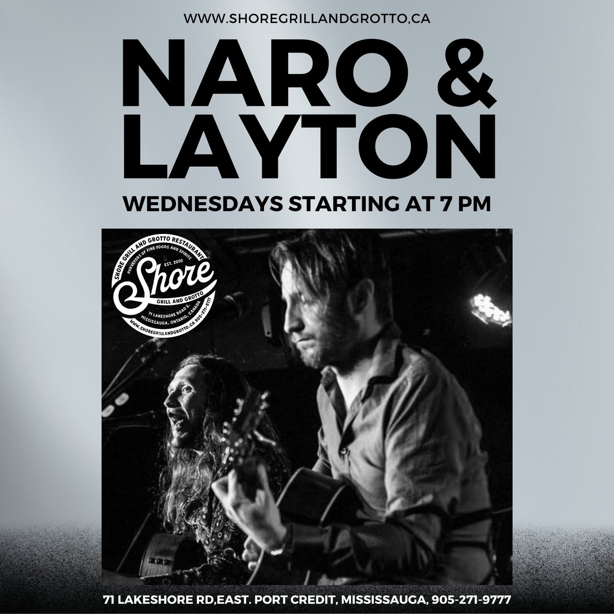 Join us tonight for the talented "Naro and Layton"
#portcredit #portcreditbia #insauga #mississaugalive #livemusic