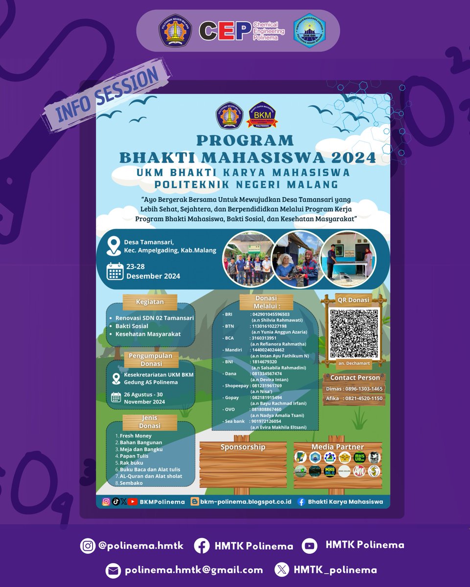 ✨MENJEMBATANI HARAPAN DI DESA MELALUI AKSI NYATA✨

Halo sobat BKM!🤩👋
Kami butuh bantuanmu untuk mewujudkannya! 🙌 Yuk, berdonasi melalui Kitabisa: [kitabisa.com/campaign/marip…].

Setiap kontribusi, sekecil apapun, bisa membawa perubahan besar 💙