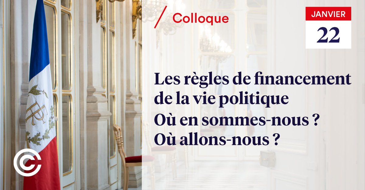 Le 22 janvier prochain, le Conseil constitutionnel accueille le colloque  « Les règles de financement de la vie politique. Où en sommes-nous ? Où  allons-nous ? » organisé par la Commission nationale des comptes de  campagne et des financements politiques (<a href="/cnccfp_officiel/">CNCCFP</a>).
Le