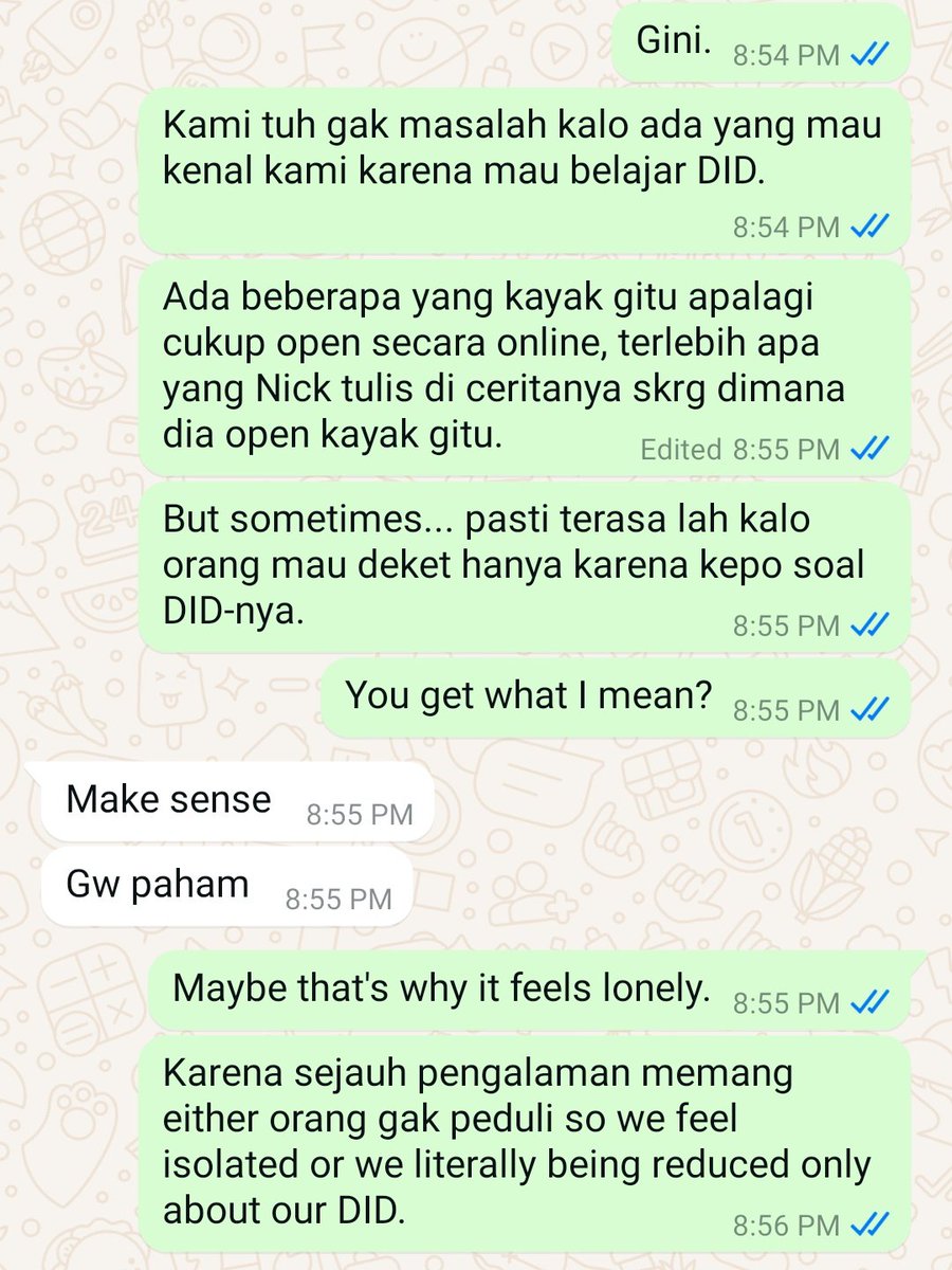 my__keyy's tweet photo. I will spill it here, for now. DID, sebagaimana melibatkan "beberapa 'orang' dalam satu tubuh" akan tetap menjadi penyakit mental yang terasa begitu kesepian. https://t.co/VIsmVOwV2O