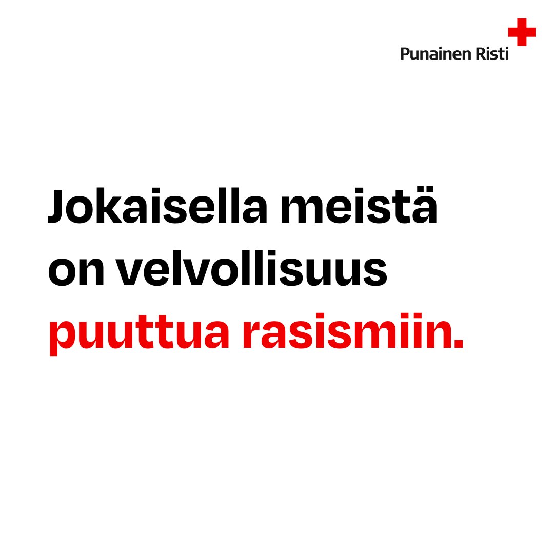 Jakaisitko tämän? Rasismi luo turvattomuutta, kohtasi sitä sitten sosiaalisessa mediassa, koulussa tai työpaikalla. Jokaisella meistä on velvollisuus puuttua rasismiin. 1/3