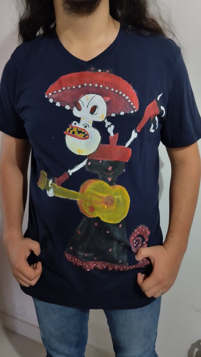 Kpacho_art's tweet photo. Encargo de camiseta de #sartanadelosmuertos junto a #django

#camisa #personalizado #eltigre #villano #lasaventurasdemannyrivera #pintura #hechoamano https://t.co/WRB6J1ZcBd