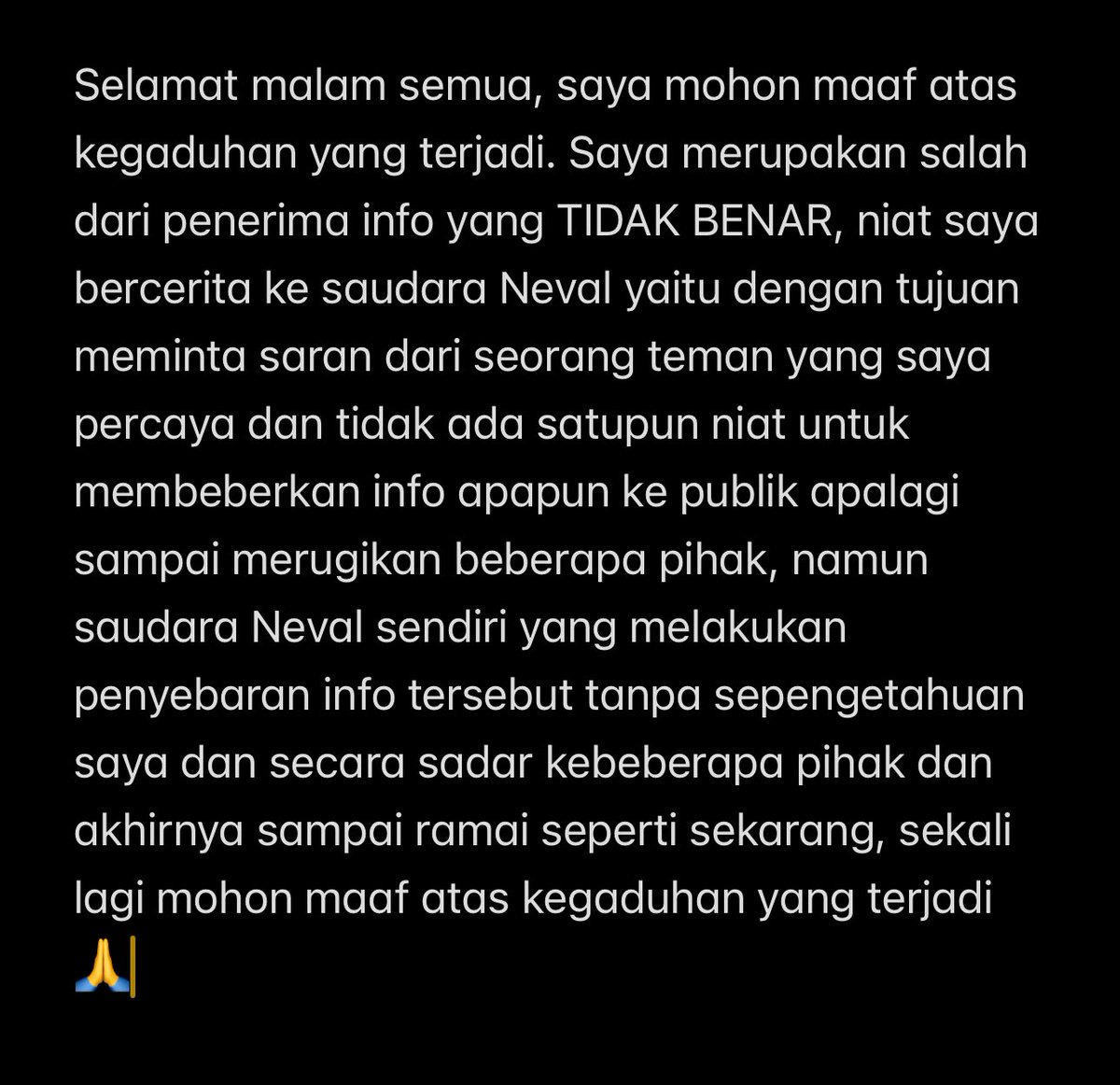 pppacqihhh's tweet photo. Sekali lagi mohon maaf🙏 https://t.co/glqQLAH5Az