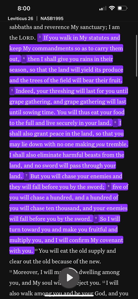 MOOCHI333's tweet photo. Leviticus 26: 3~9 https://t.co/GpFwWMStzU