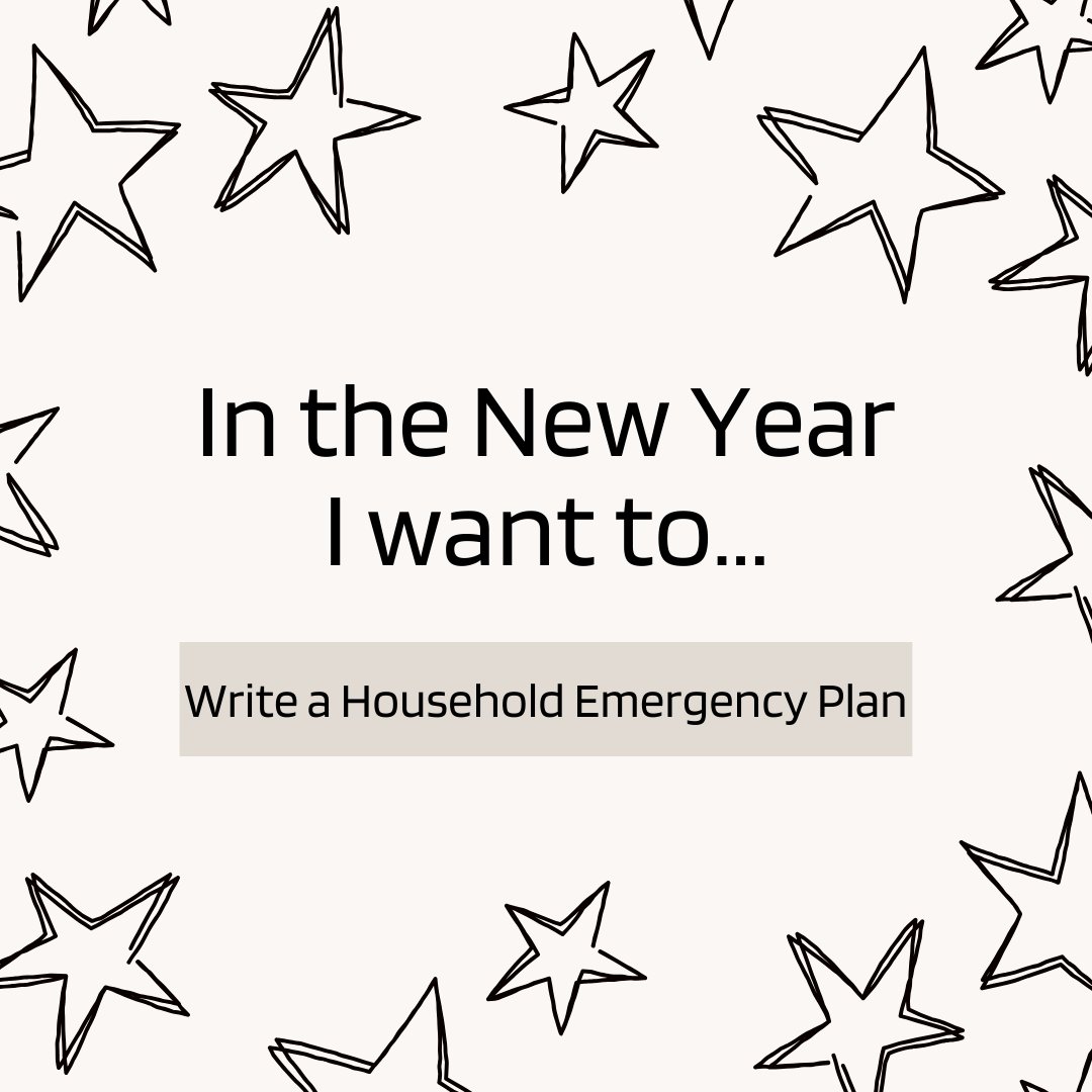 What are your New Year's resolutions this year? We think one of them should be to make or update your household emergency plan. This includes checking you have details of insurers to hand, and a list of medications written down safe, and prep a grab bag ready should you need it.