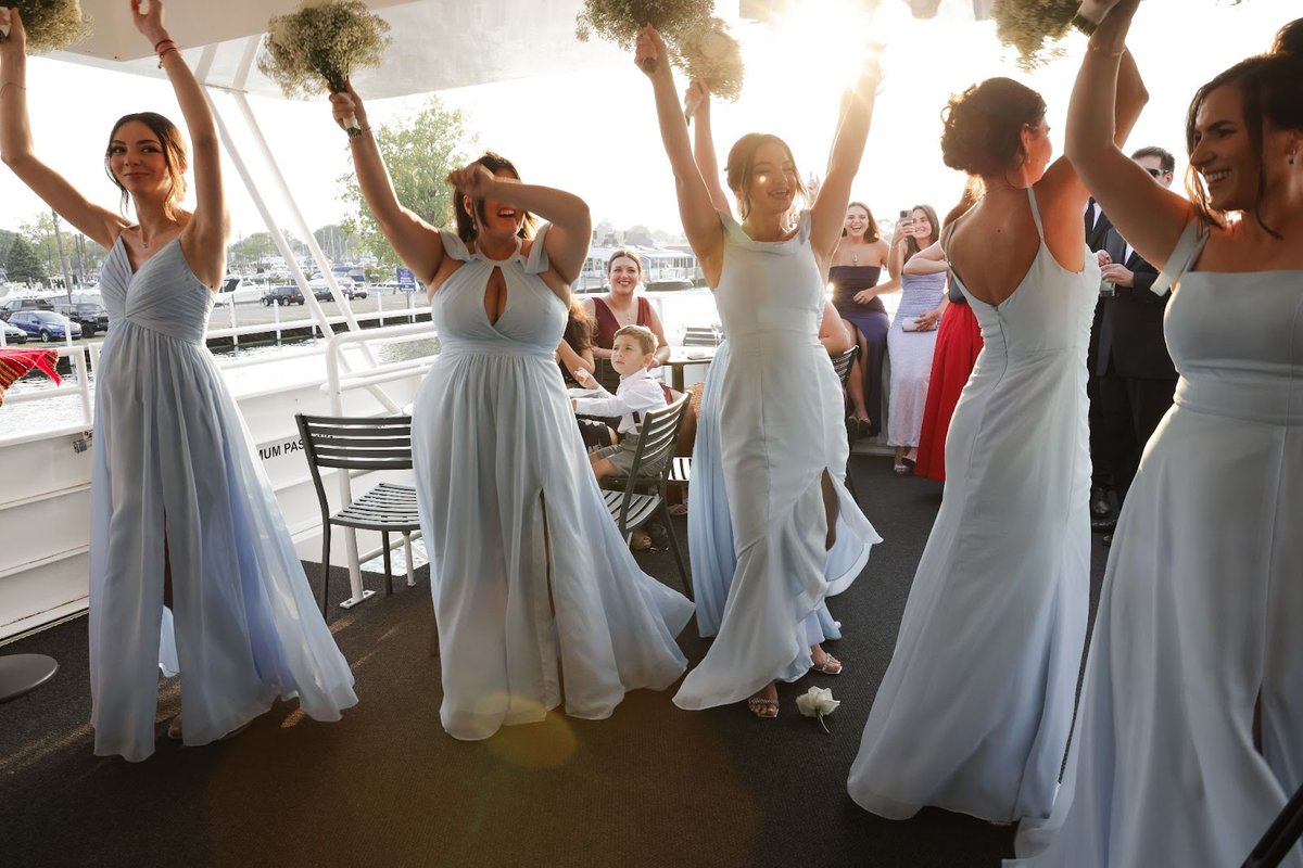 Decked out and dancing. There’s no party like a yacht party.