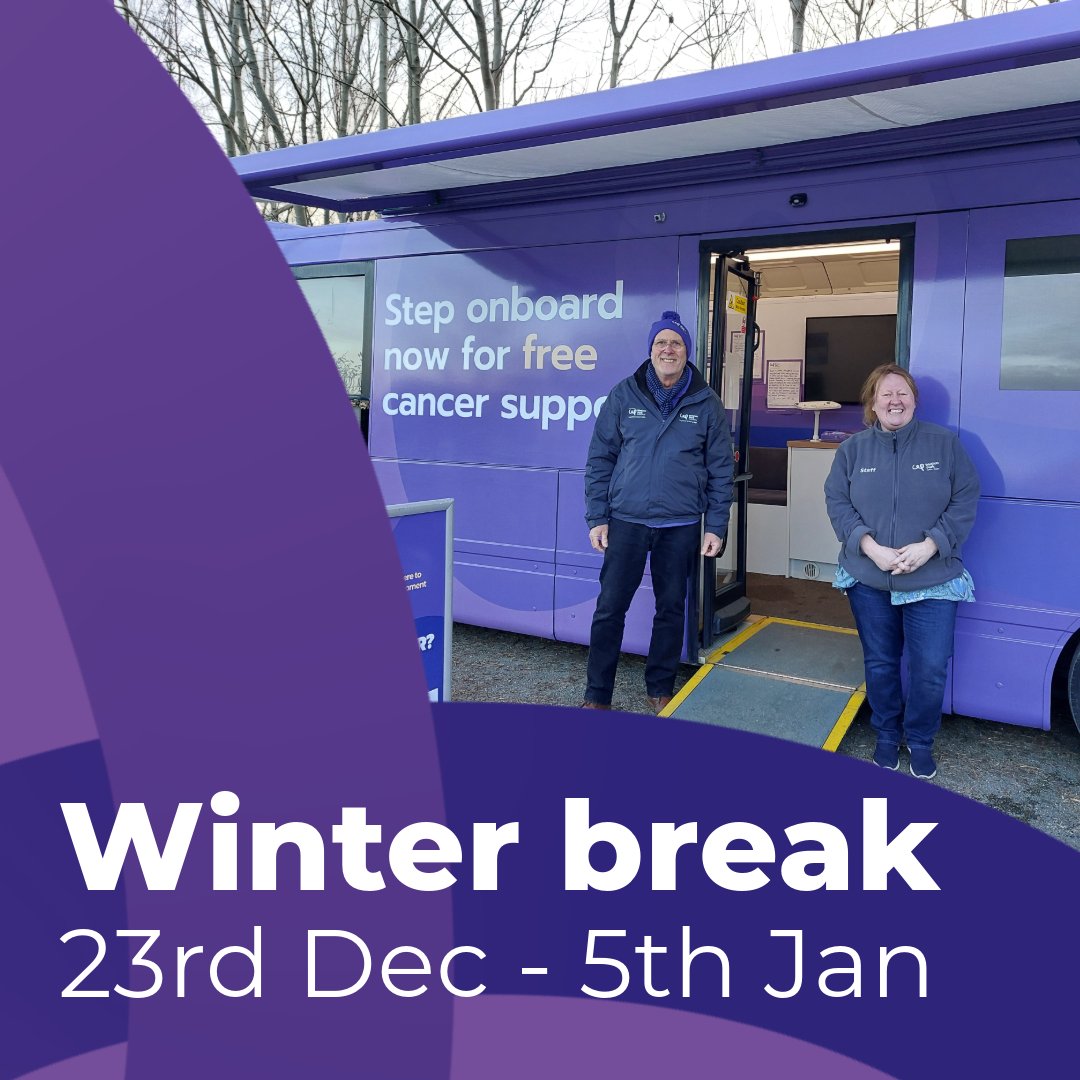 Weston Park Cancer Charity (@wpcancercharity) on Twitter photo Our Big Purple Bus is taking a break βοΈ
The team will make their usual stop at the Hanfia Masjid and Islamic Cultural Centre on 20th December before returning to the local communities on 6th January.
In the meantime, find out more about our services: ow.ly/StEF50UhkbX Our Big Purple Bus is taking a break βοΈ
The team will make their usual stop at the Hanfia Masjid and Islamic Cultural Centre on 20th December before returning to the local communities on 6th January.
In the meantime, find out more about our services: ow.ly/StEF50UhkbX
