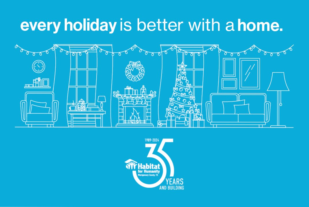 HabitatMCTX's tweet photo. Habitat MCTX remains committed to supporting aspiring homeowners this holiday season and beyond. Please consider making  a gift to our Every Holiday is Better with a Home campaign today!  https://t.co/occFmiz83Y https://t.co/EyTslxHOlb