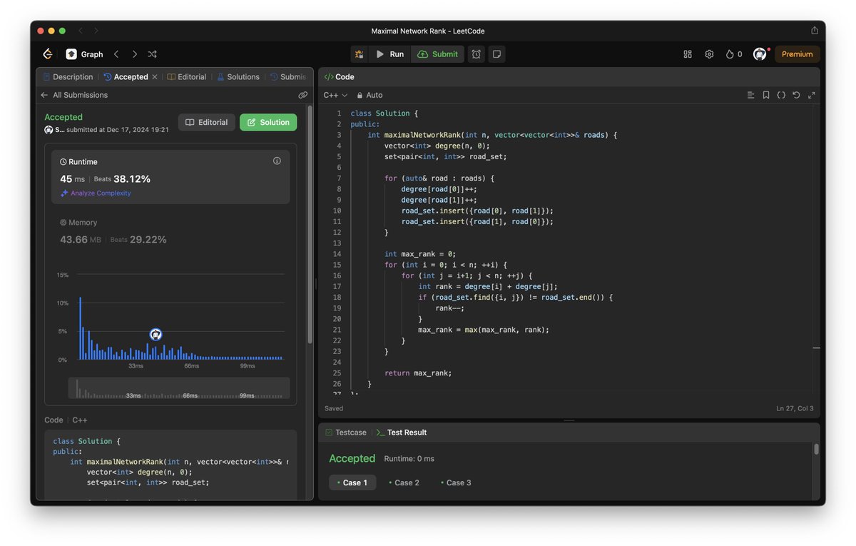 symPandya's tweet photo. Day 200 🥳: Solved 2 DSA Problems today! 🧩
#1615- Maximal Network Rank (leetcode)
#1462 - Create Target Array in the Given Order

Check out my detailed solution and approach here: https://t.co/RLDjdD7ZRJ

#leetcode #dsa #coding #cpp #problemsolving #leetcoding https://t.co/GLXcSQ225O