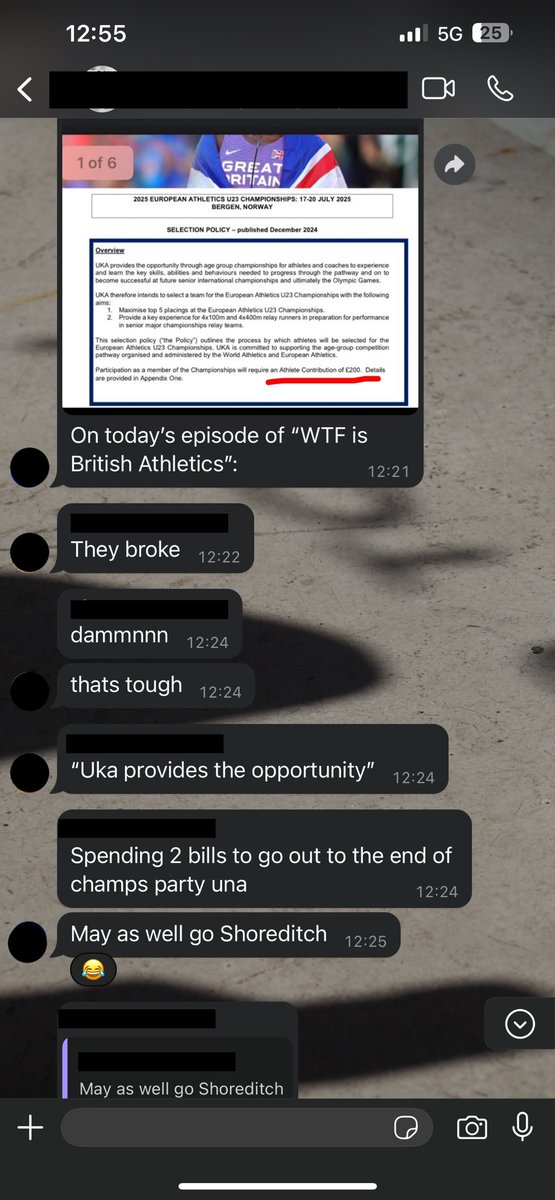 RechmialMiller's tweet photo. So basically you have to pay to compete for the country at European U23’s… this is the norm in some sports but a massive fall from grace for a sport as big as track and field. Especially in a country where it’s funded and they have sponsors https://t.co/djVHqiwnXv