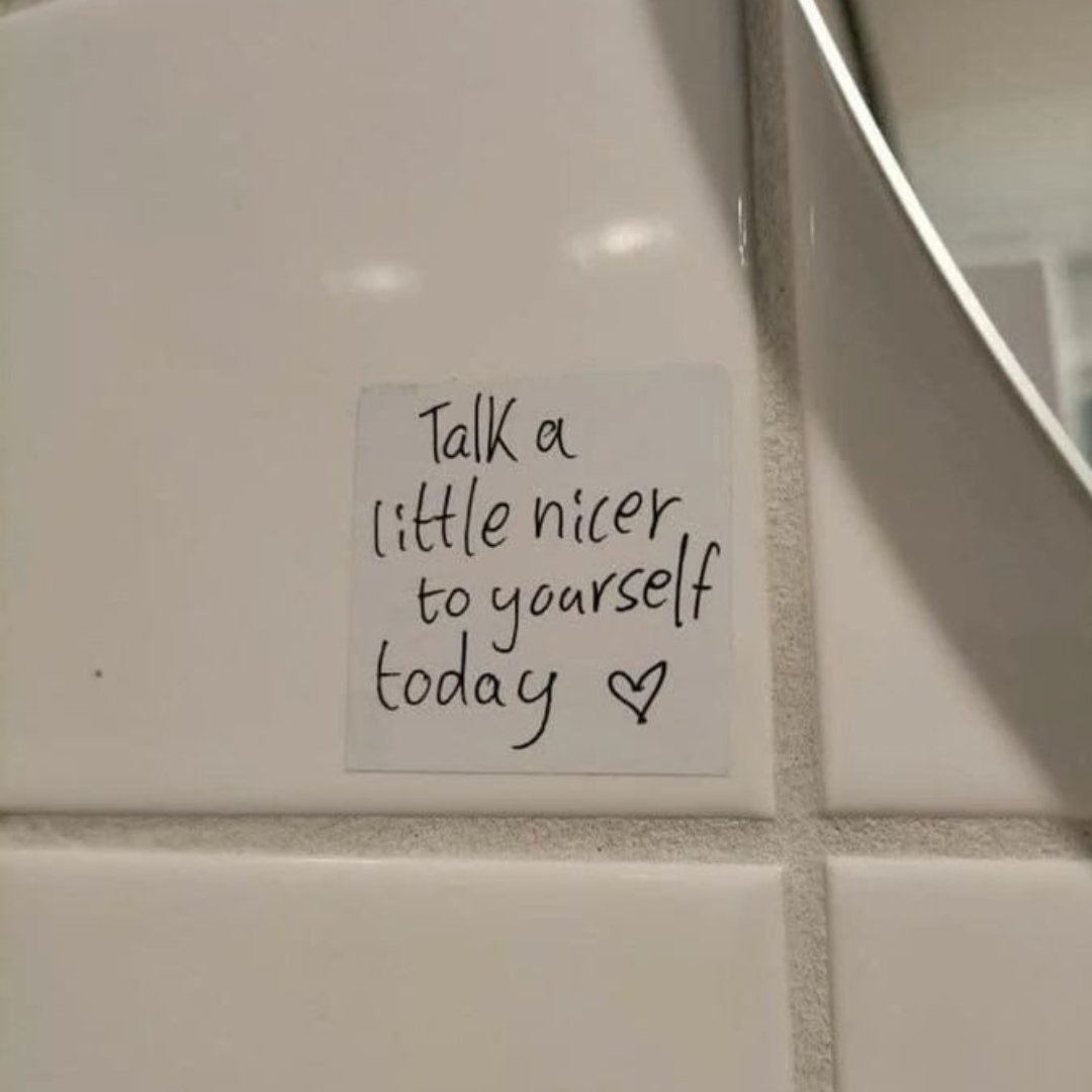 Talking kindly to yourself isn't always easy. 💙 Start small: celebrate your wins, practice reframing negative thoughts, and remind yourself that it's okay to make mistakes.