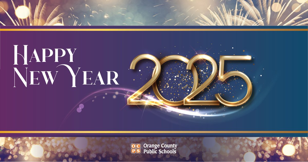 ocpsnews (@ocpsnews) on Twitter photo HAPPY NEW YEAR!!! 🥳🎉
Let's make 2025 the best year EVER!
#ocps #happynewyear #Hello2025 HAPPY NEW YEAR!!! 🥳🎉
Let's make 2025 the best year EVER!
#ocps #happynewyear #Hello2025