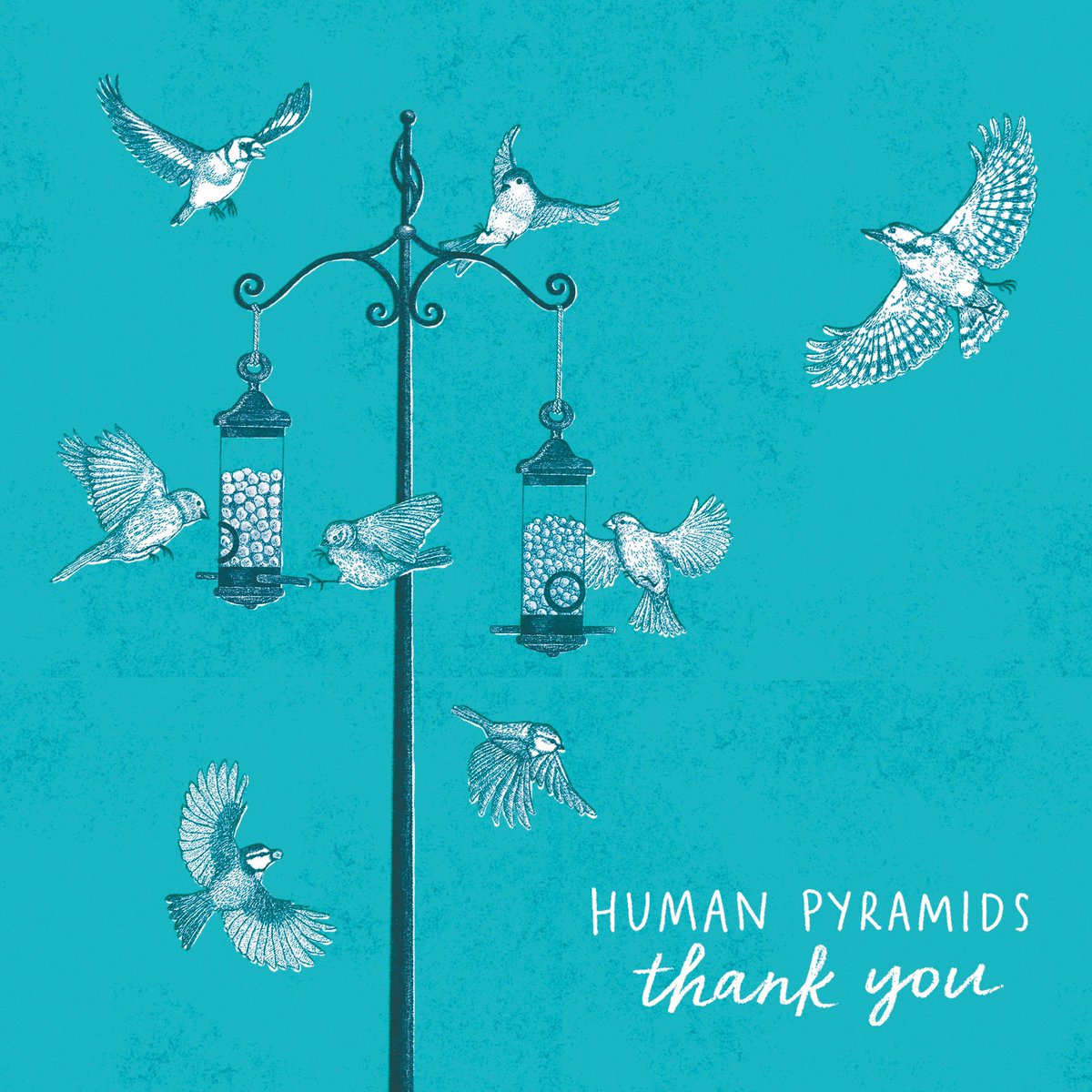 Behold the glorious cover of our new record "Thank You".  Illustrated by the ever-wonderful Carly Davies.

Pre-orders now live at: humanpyramids.bandcamp.com/album/thank-yo…

More news to follow soon! XXX