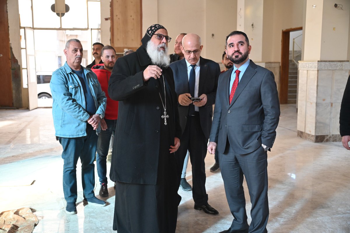 زار معالي رئيس الديوان الدكتور رامي جوزيف آغاجان، وبرفقتة مدير عام الدائرة الهندسية المهندس وميض ناجي جرجيس، كنيسة الأنبا بيولا ومريم العذراء للأقباط الأرثوذكس في منطقة بغداد الجديدة صباح يوم الثلاثاء 17 كانون الأول 2024. وجاءت الزيارة في إطار حرص المسؤول على متابعة مراحل العمل