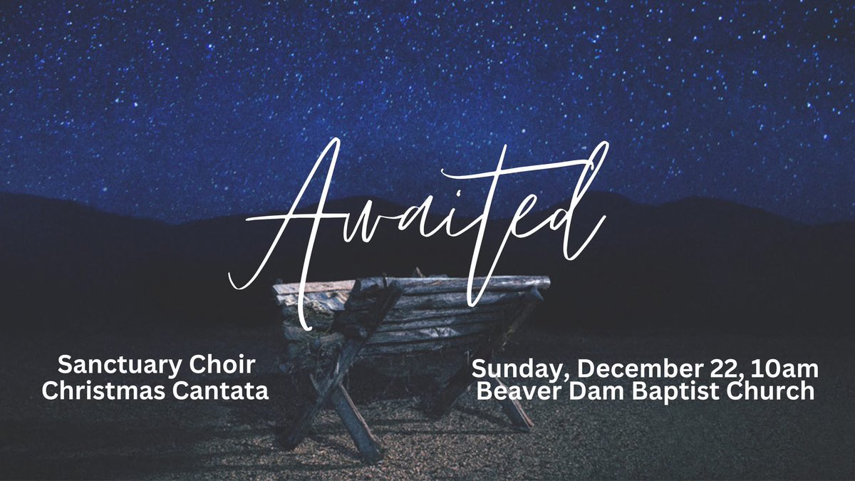 We will be talking to Beaver Dam Baptist Church Associate Pastor Dennis Cook today at noon on Midday at the Z about their upcoming Cantata!