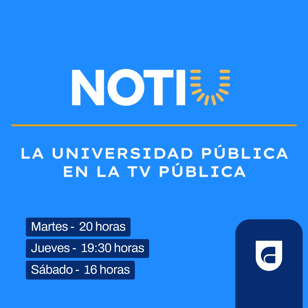El primer noticiero que reúne la actualidad de todas las universidades públicas.
🇦🇷 Un noticiero federal de la Red Nacional Audiovisual Universitaria (RENAU)
🎞 martes 20 hs, jueves 19:30 hs, sábado 16 hs
🖥️  Canal 34 de Flow HD
🌐 canal.mdp.edu.ar
#MediosUNMDP #SomosUNMDP